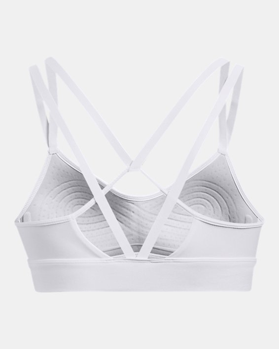 Damen UA Infinity Low Strappy Sport-BH, White, pdpMainDesktop image number 11
